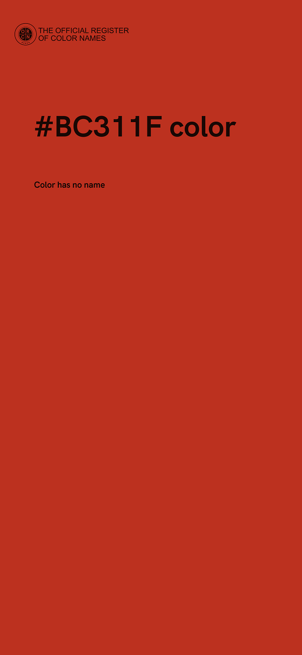 #BC311F color image