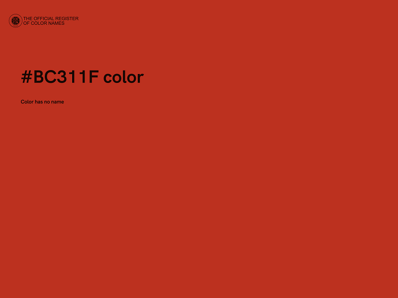 #BC311F color image