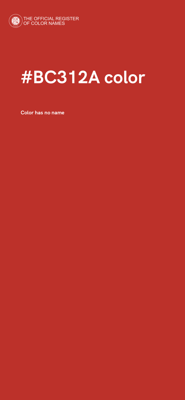 #BC312A color image
