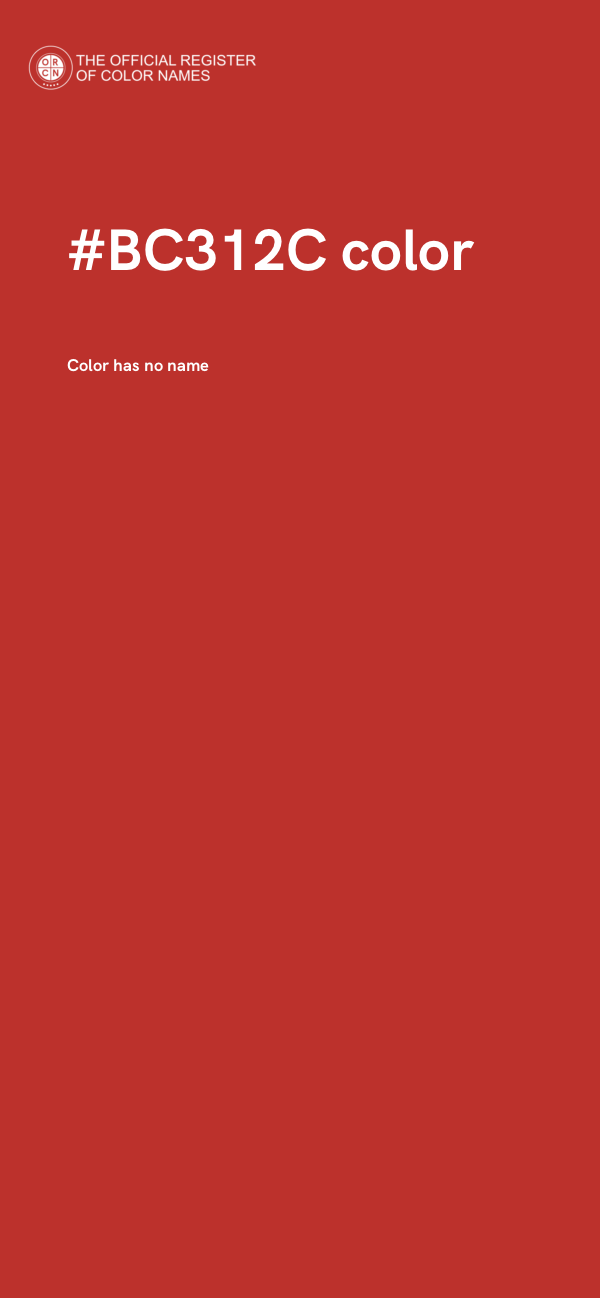 #BC312C color image