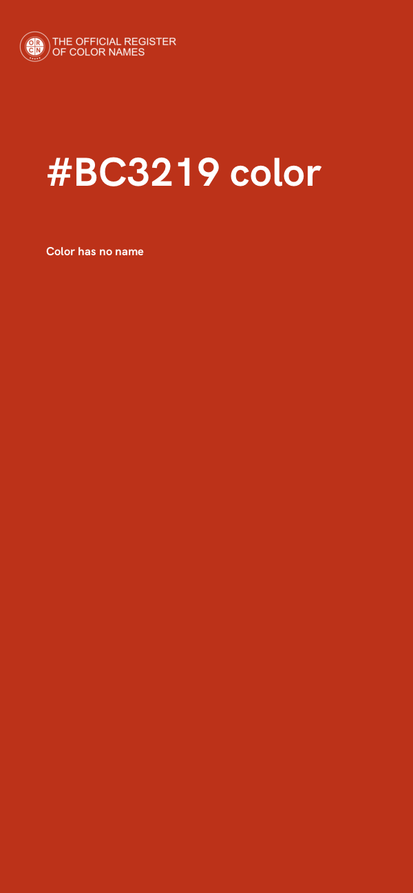 #BC3219 color image