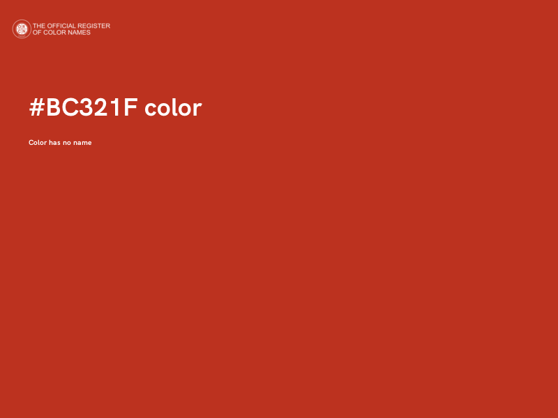 #BC321F color image