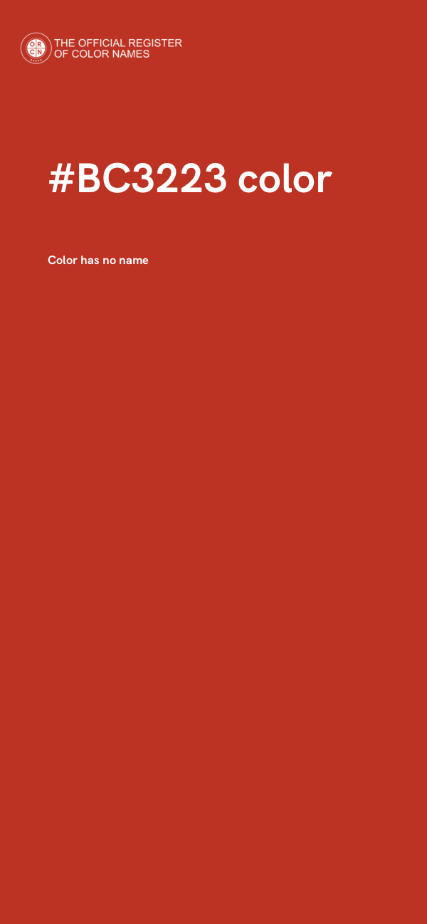 #BC3223 color image
