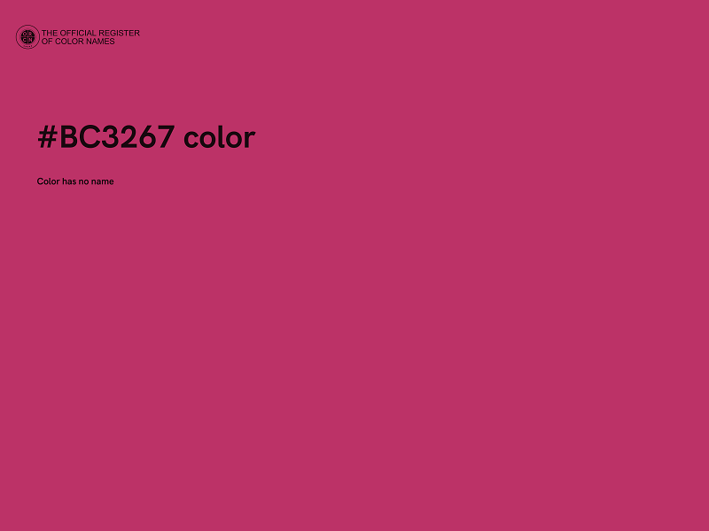 #BC3267 color image