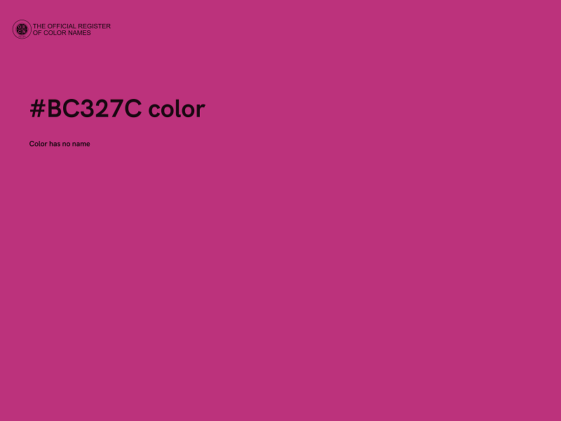 #BC327C color image