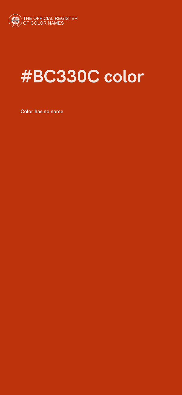 #BC330C color image