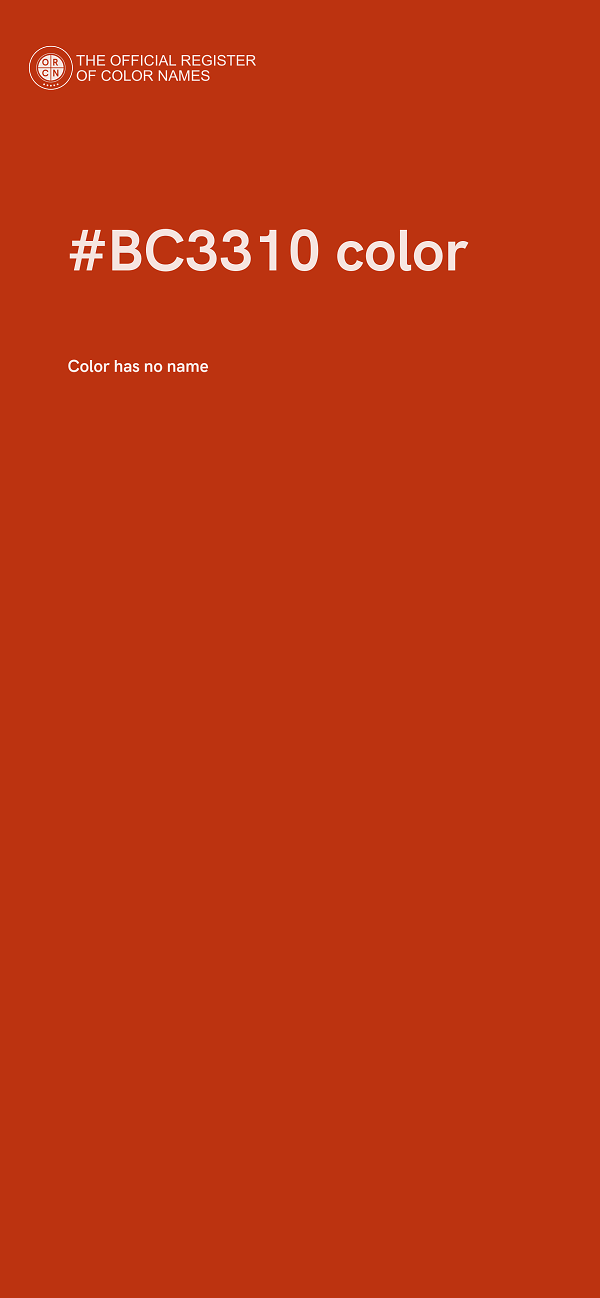 #BC3310 color image