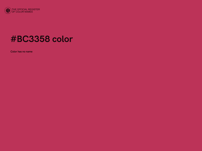 #BC3358 color image