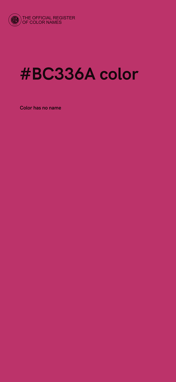 #BC336A color image