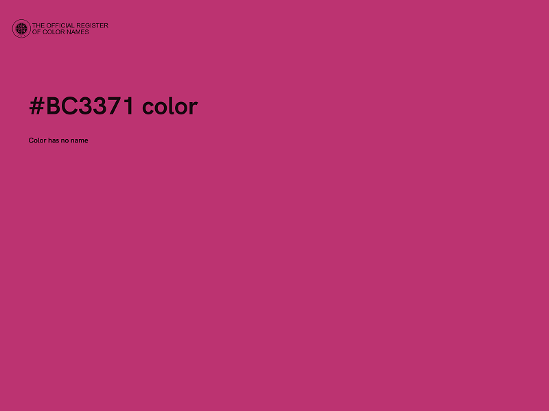 #BC3371 color image