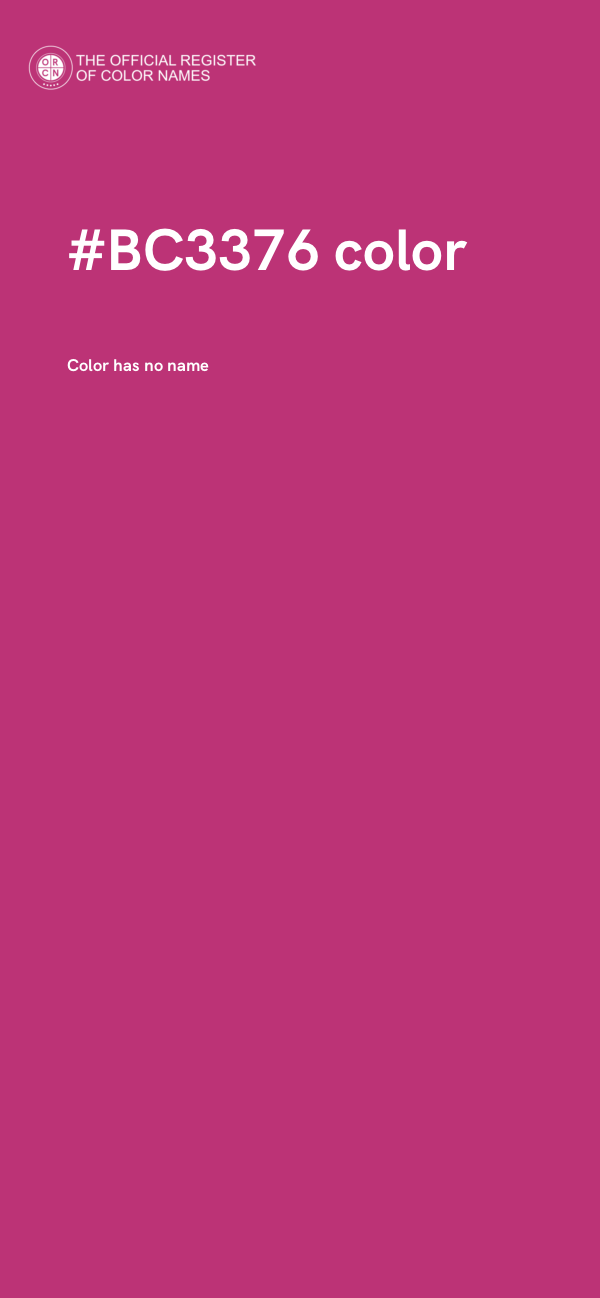 #BC3376 color image