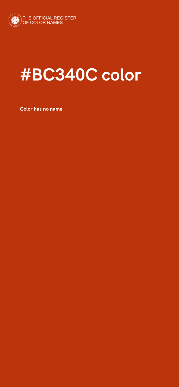 #BC340C color image