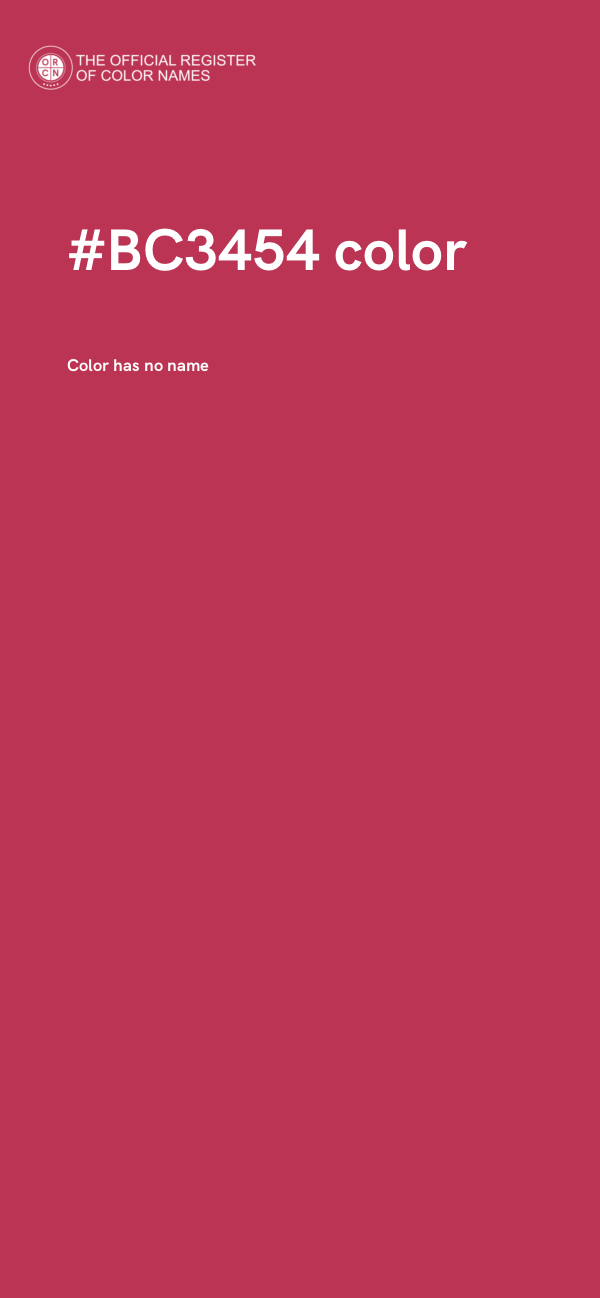 #BC3454 color image