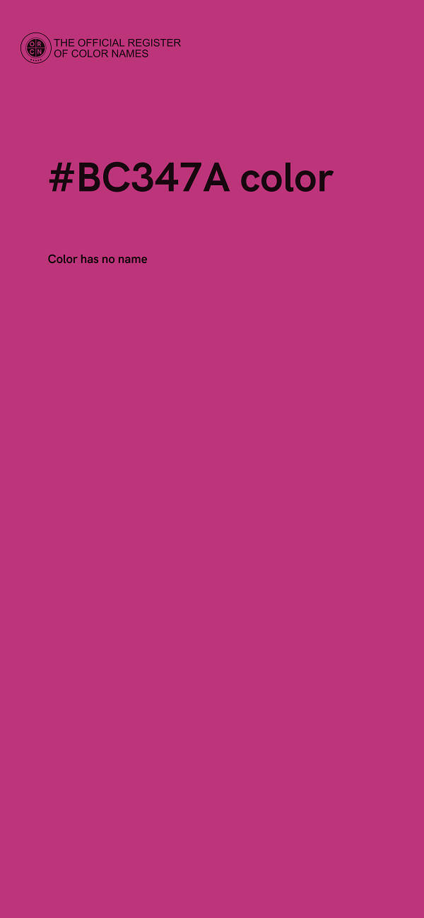 #BC347A color image