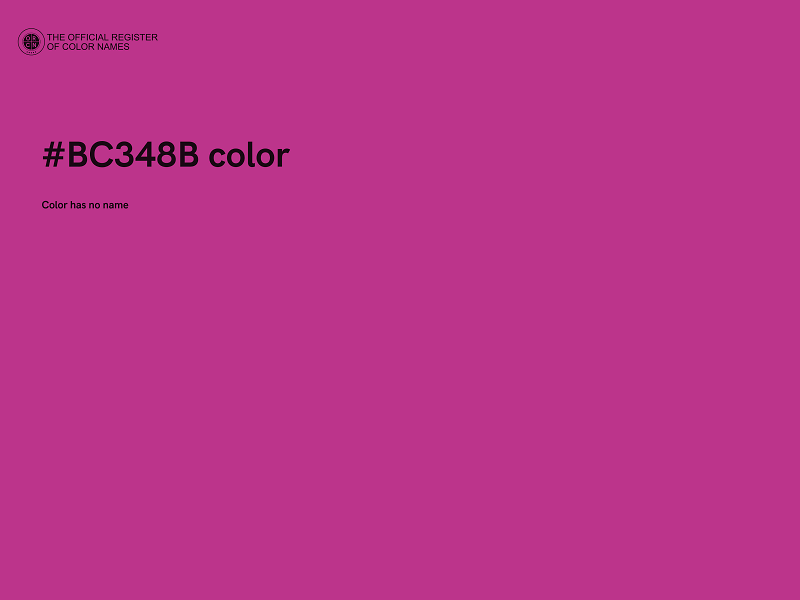 #BC348B color image