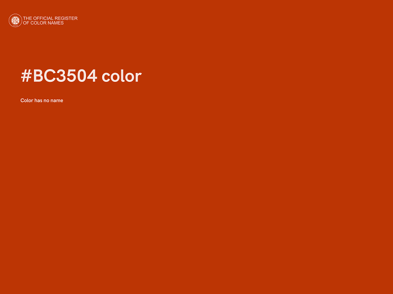 #BC3504 color image