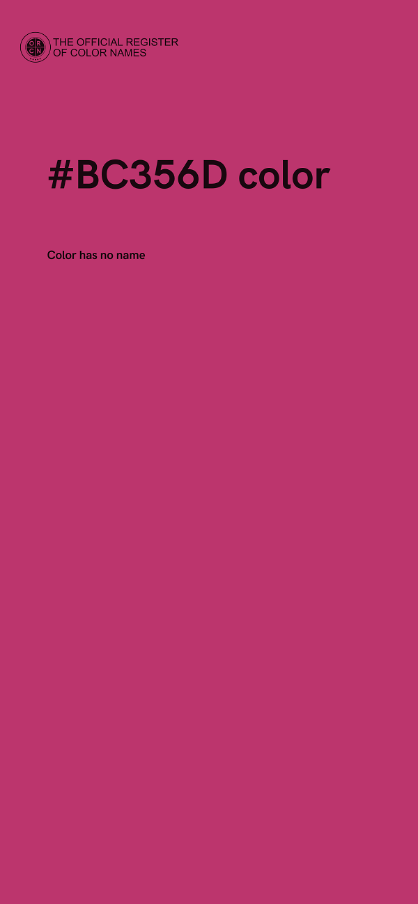 #BC356D color image
