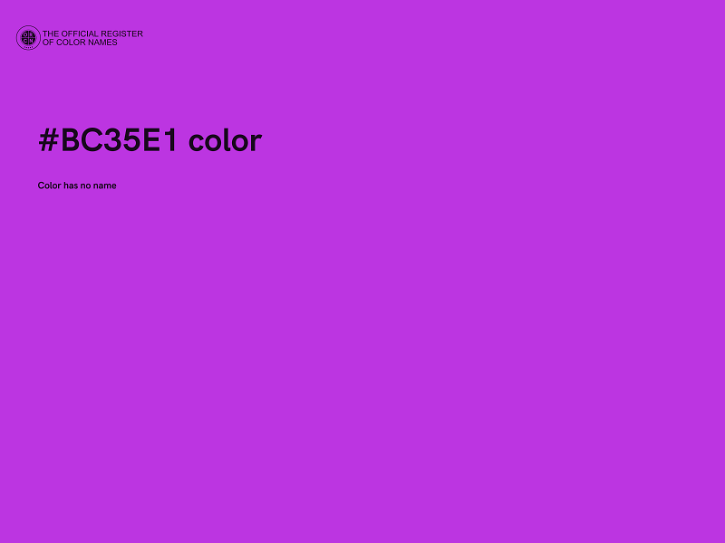 #BC35E1 color image