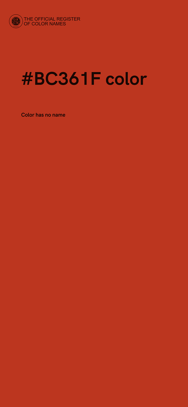 #BC361F color image