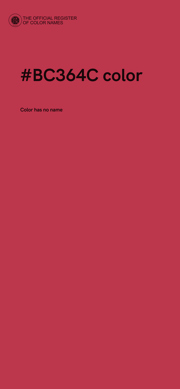 #BC364C color image