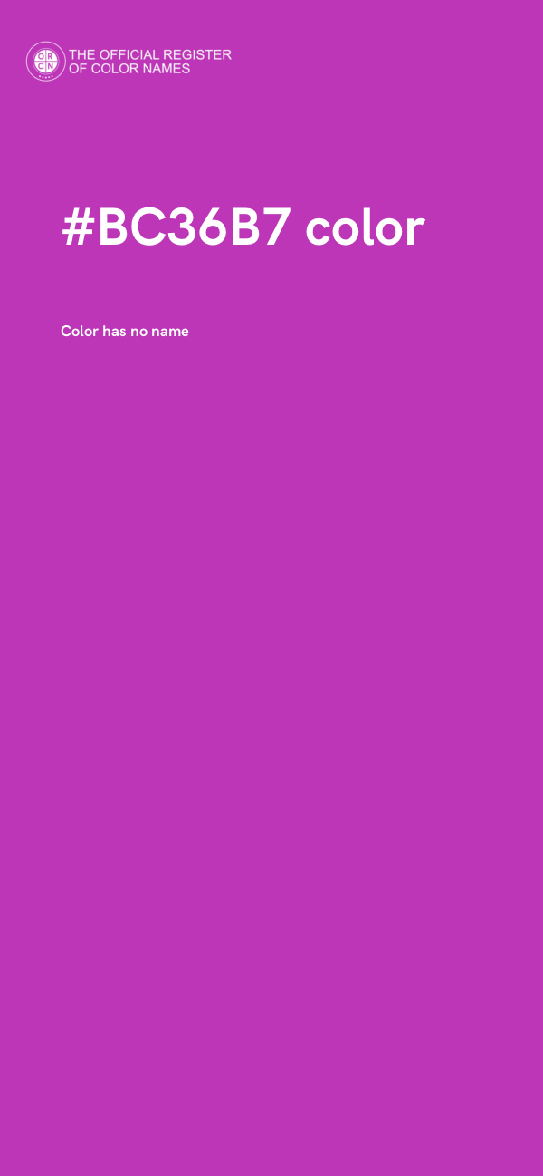 #BC36B7 color image