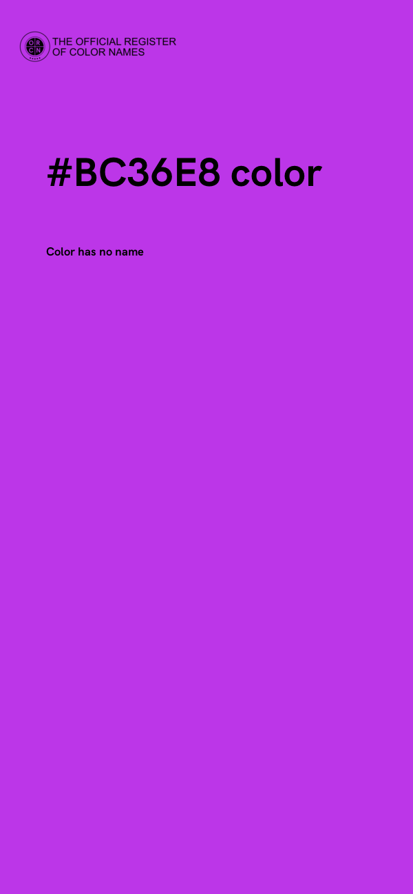 #BC36E8 color image