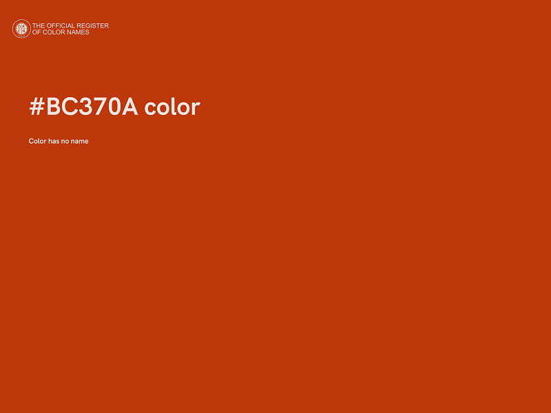 #BC370A color image