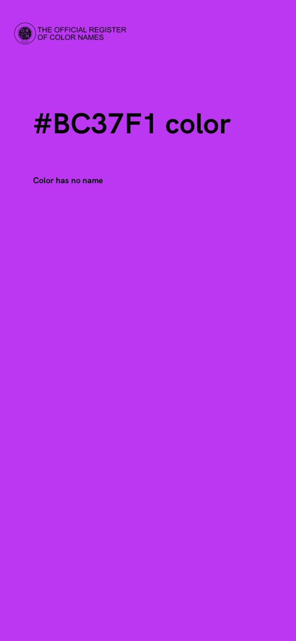 #BC37F1 color image