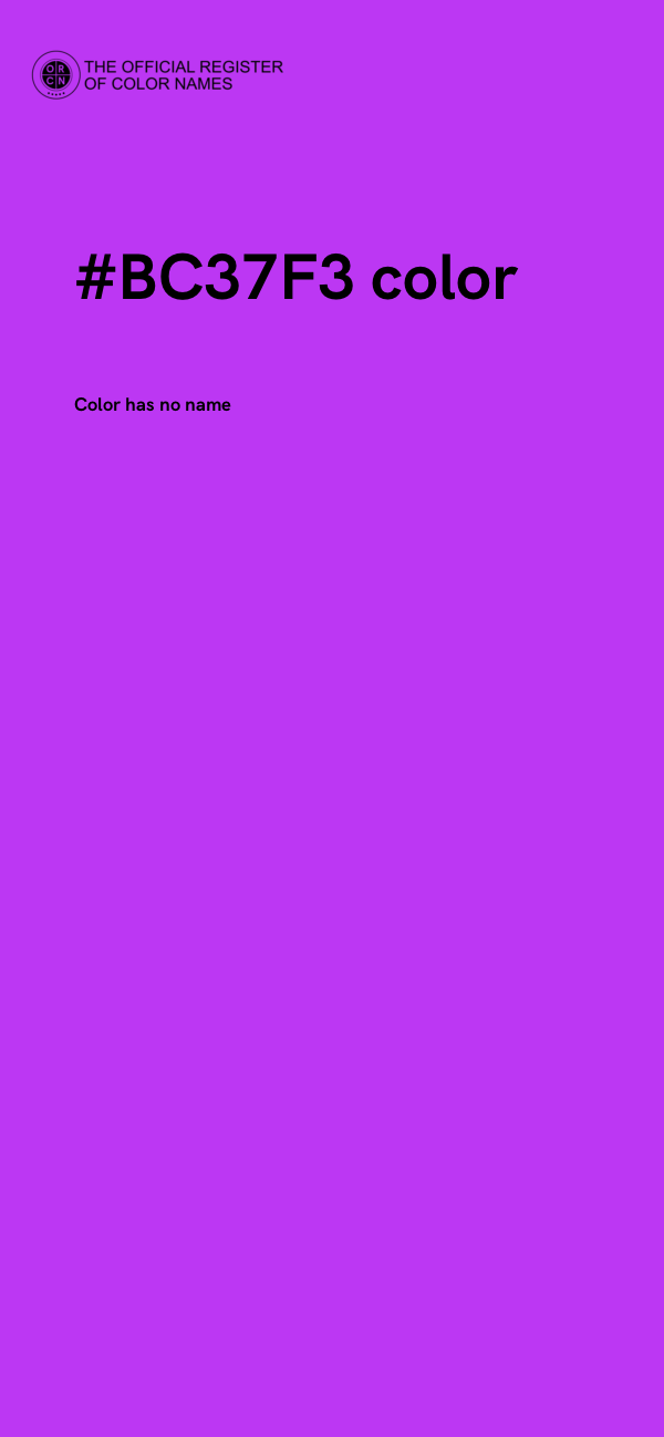 #BC37F3 color image