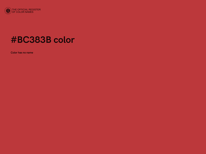 #BC383B color image