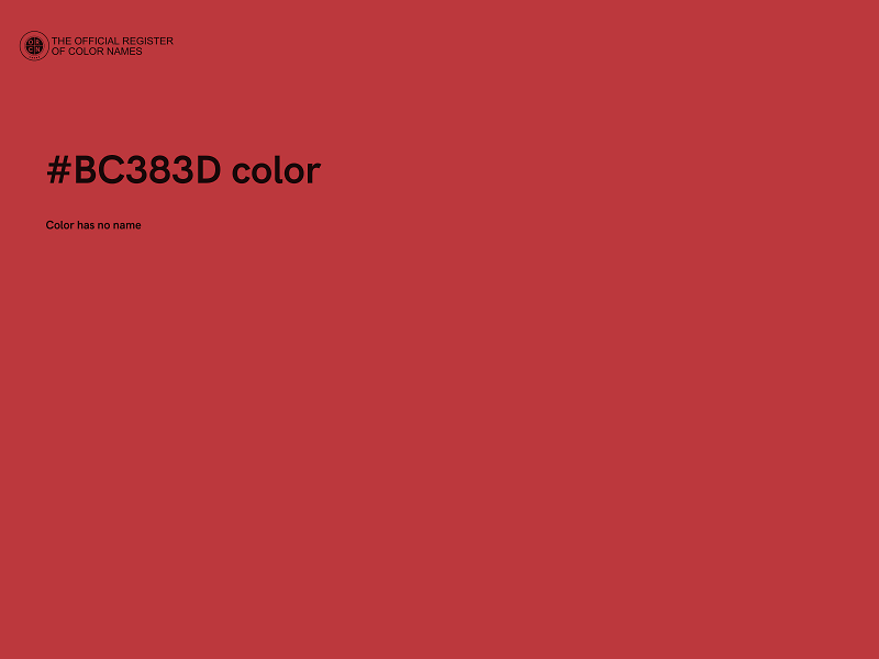 #BC383D color image