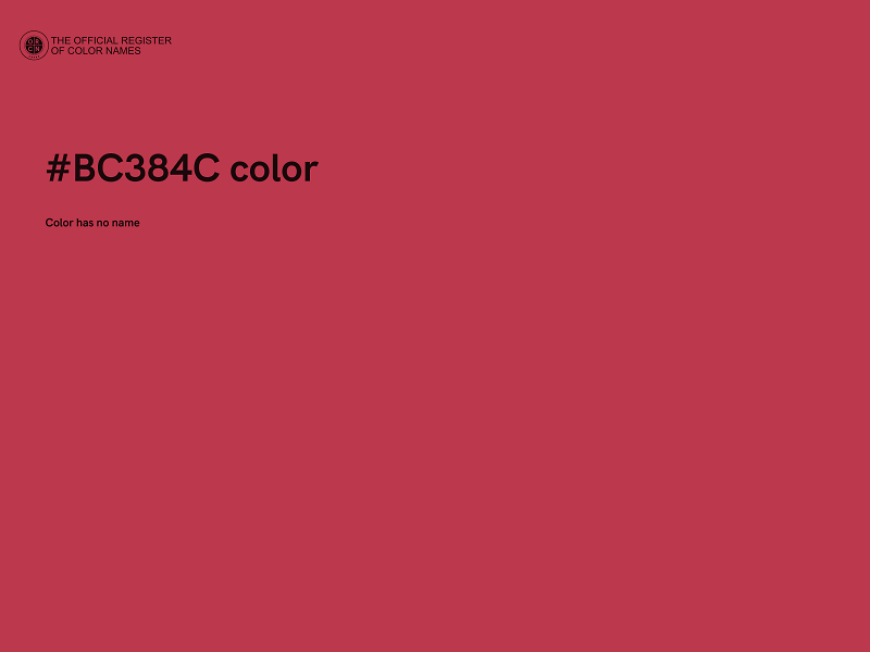 #BC384C color image