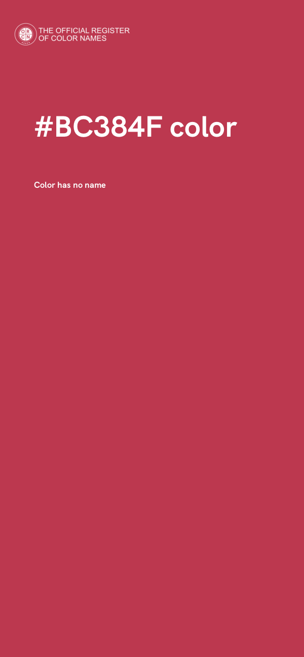 #BC384F color image