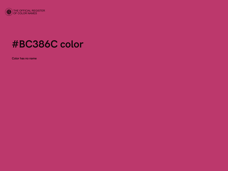 #BC386C color image