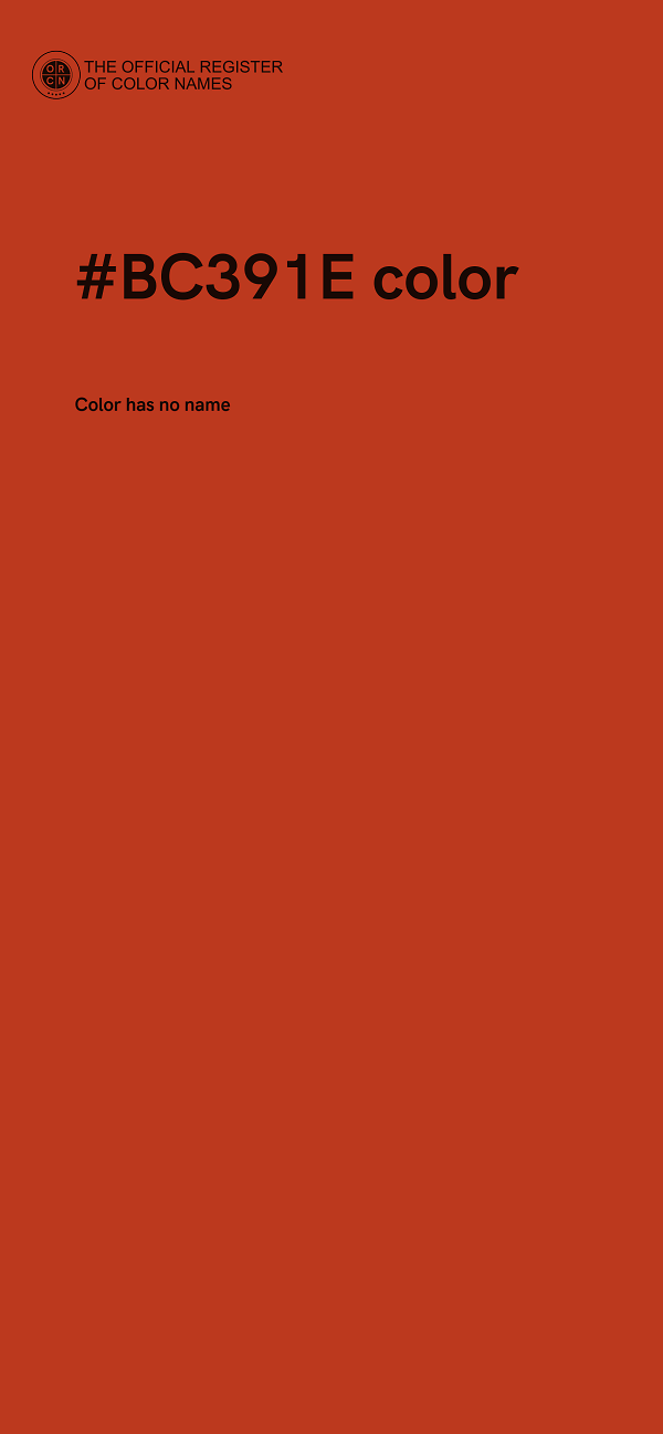 #BC391E color image