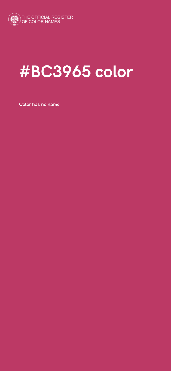 #BC3965 color image
