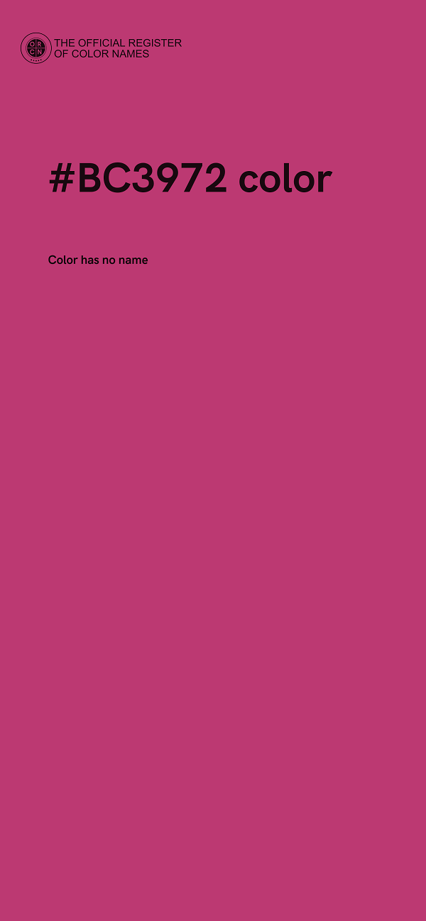 #BC3972 color image