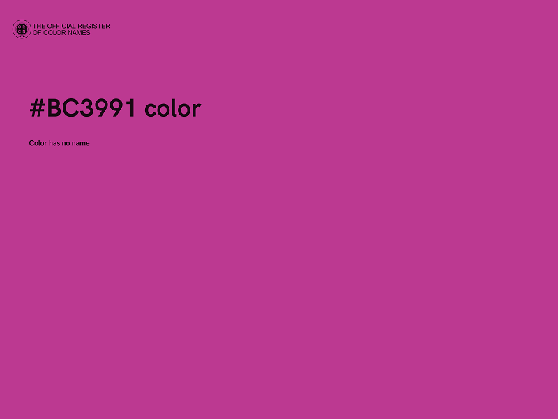 #BC3991 color image