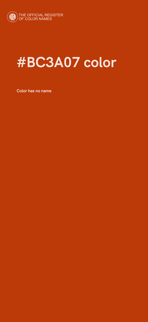 #BC3A07 color image
