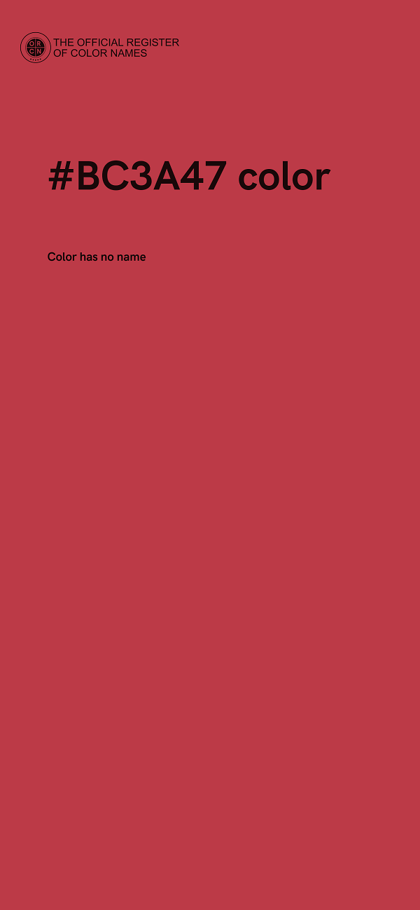 #BC3A47 color image