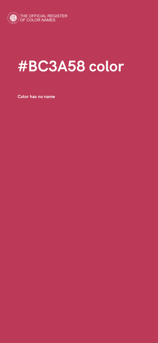 #BC3A58 color image