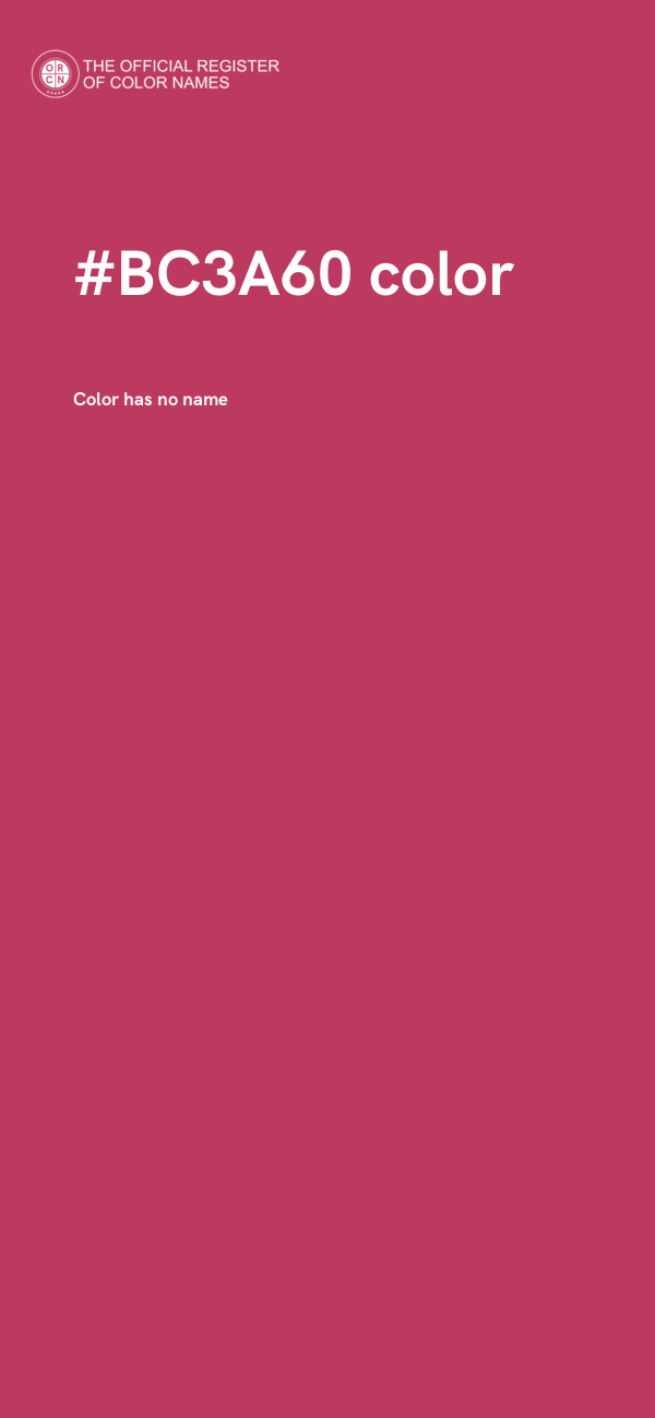 #BC3A60 color image