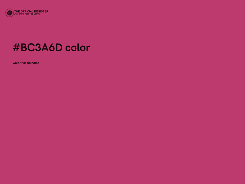 #BC3A6D color image