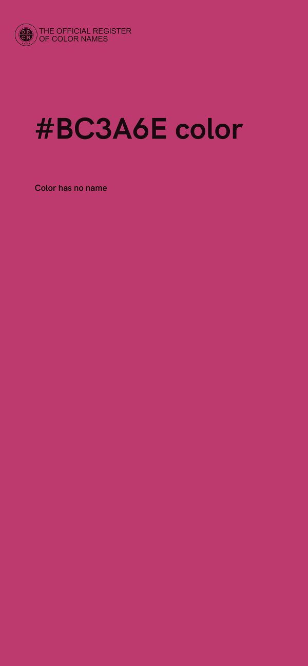 #BC3A6E color image