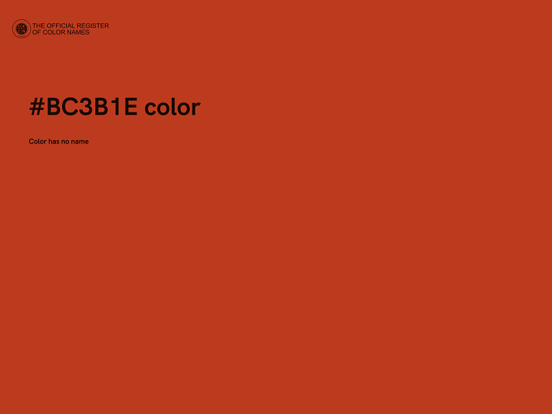 #BC3B1E color image