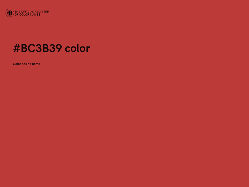 #BC3B39 color image