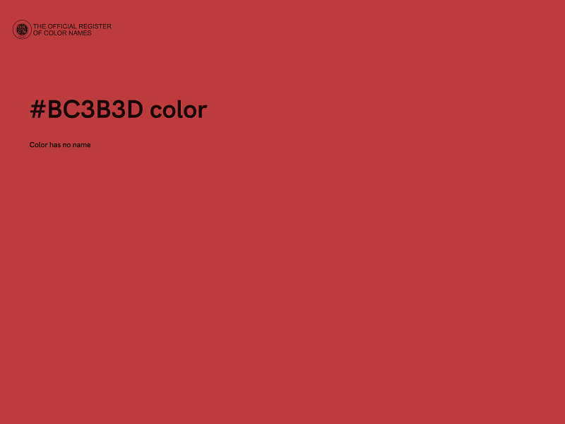 #BC3B3D color image