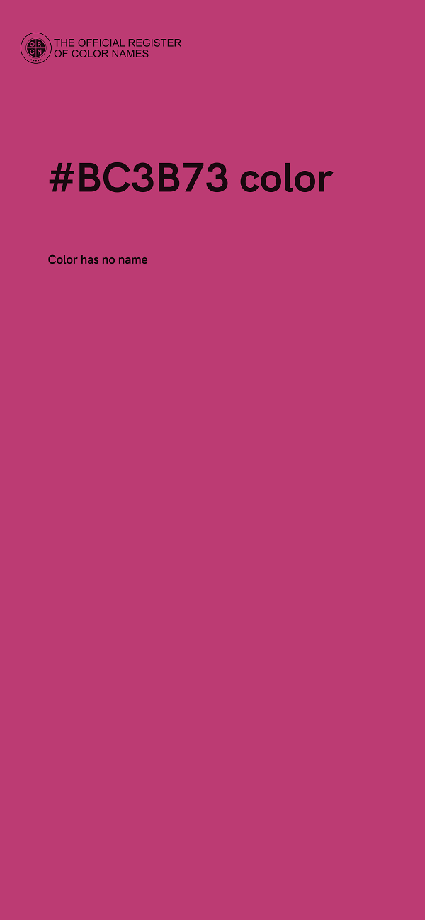 #BC3B73 color image