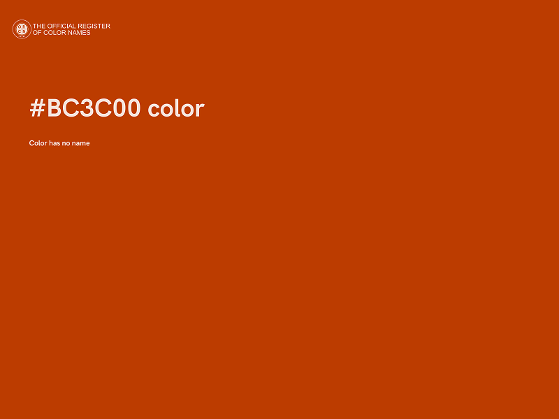 #BC3C00 color image