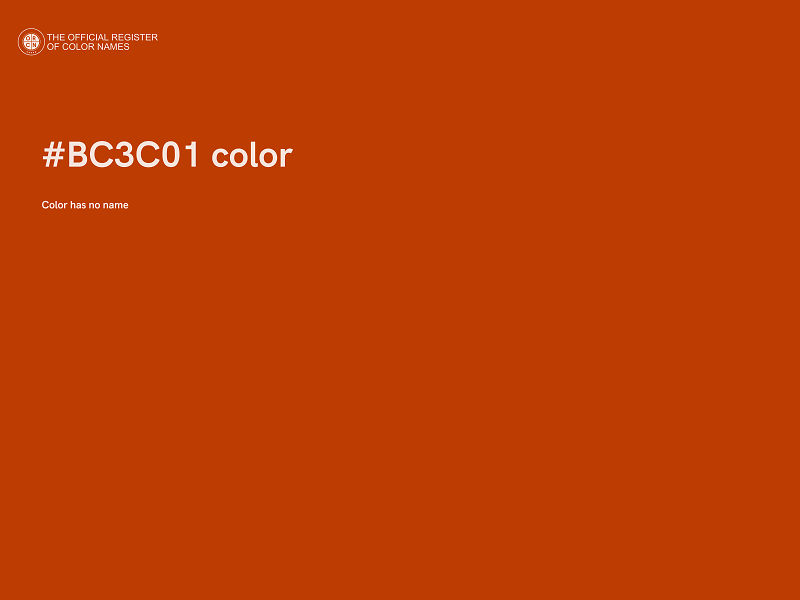 #BC3C01 color image